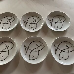 Paola Navone Set of Six Fish Dessert Plates